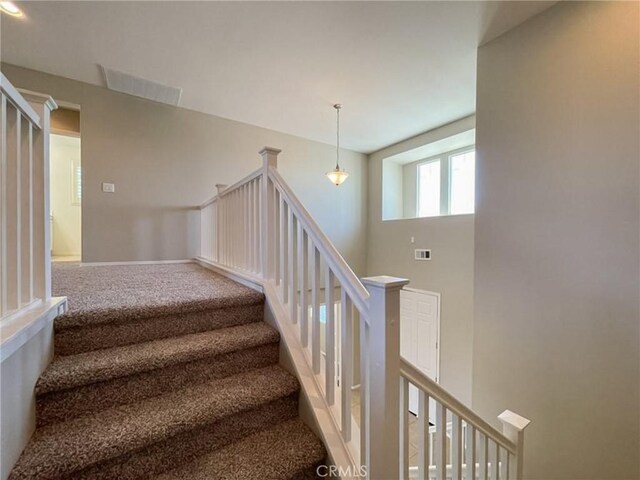 41926 Bonita Dr, Palmdale, CA 93551 - staircase featuring carpet