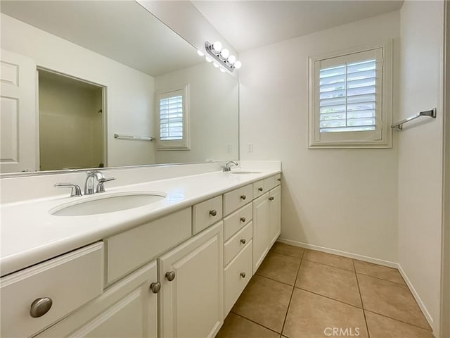 41926 Bonita Dr, Palmdale, CA 93551 - full bath featuring double vanity and tile patterned floors