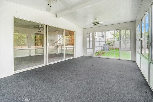 1129 Belbury Dr, Walnut, CA 91789 - unfurnished sunroom featuring a ceiling fan