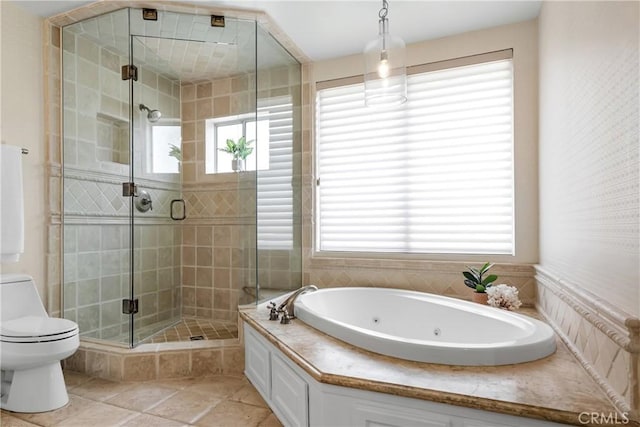 558 24th St, Hermosa Beach, CA 90254 - bathroom featuring a whirlpool tub and a stall shower