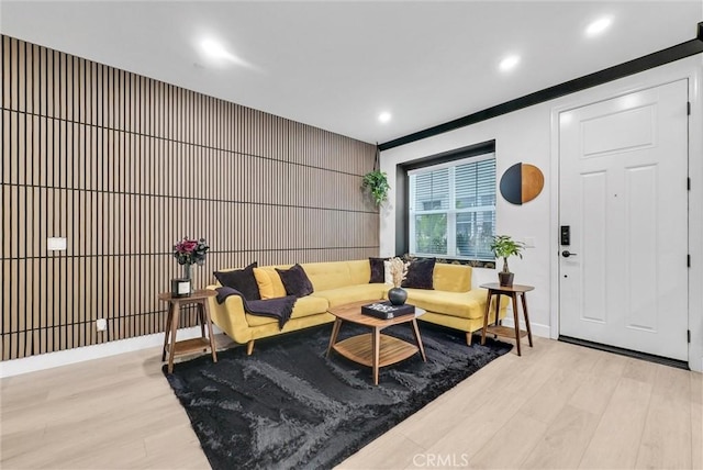 12342 Blue Sky Ct, Whittier, CA 90602 - living area featuring wood finished floors and baseboards