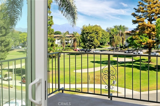 2386 Via Mariposa W Unit 2B, Laguna Woods, CA 92637 - balcony with a mountain view and golf course view