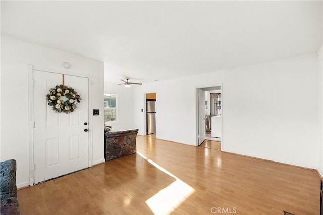 1517 W Grand Ave, Pomona, CA 91766 - foyer featuring wood finished floors and ceiling fan
