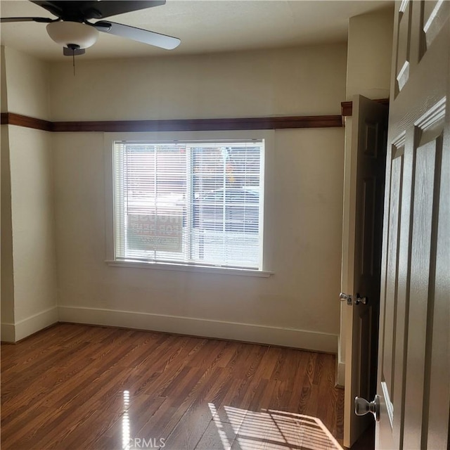 1048 W 5th St, Chico, CA 95928 - unfurnished room with a ceiling fan and wood finished floors
