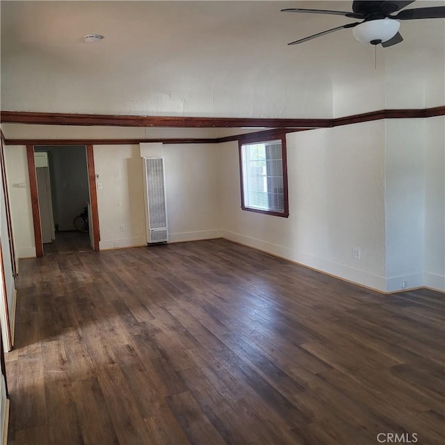 1048 W 5th St, Chico, CA 95928 - unfurnished room featuring a ceiling fan and dark wood-style floors