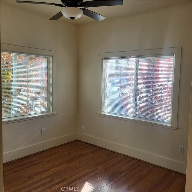 1048 W 5th St, Chico, CA 95928 - spare room with wood finished floors, healthy amount of natural light, and ceiling fan