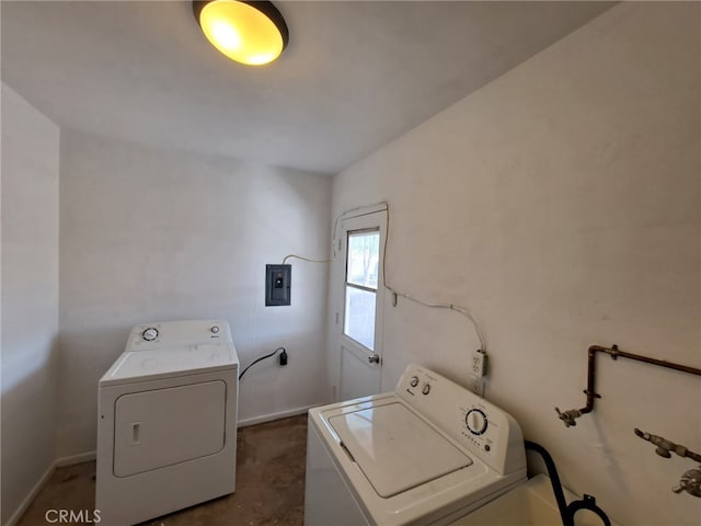1920 Flora, Needles, CA 92363 - laundry room with separate washer and dryer and electric panel