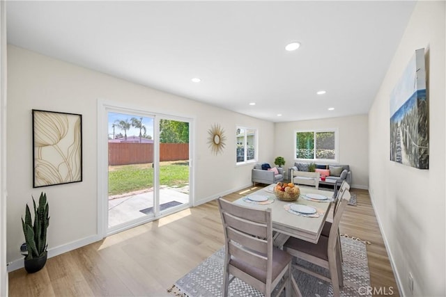 4003 Puente Ave, Baldwin Park, CA 91706 - dining space with light wood-type flooring and recessed lighting