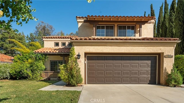 31850 Camino Marea, Temecula, CA 92592 - mediterranean / spanish home with driveway, stucco siding, a garage, and a front lawn