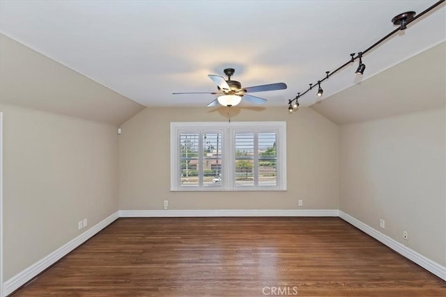 1350 E Chase Dr, Corona, CA 92881 - bonus room with lofted ceiling, ceiling fan, and wood finished floors