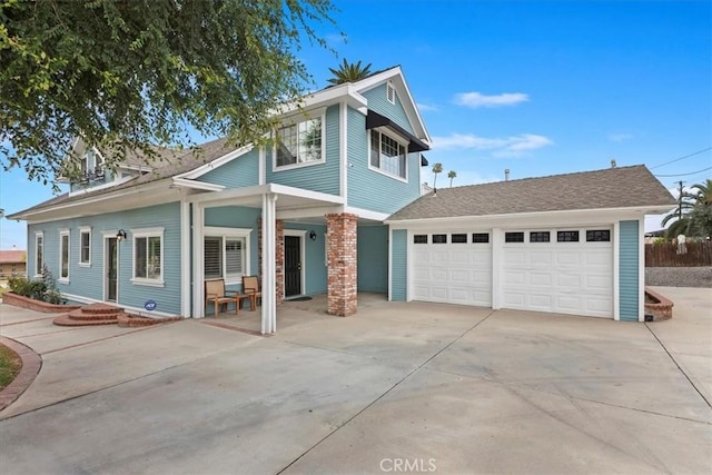 1350 E Chase Dr, Corona, CA 92881 - traditional home featuring concrete driveway, a garage, and covered porch