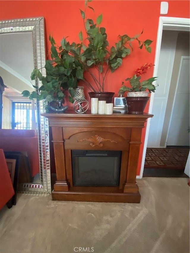 2737 W Caldwell St, Carson, CA 90220 - detailed view of carpet flooring and a glass covered fireplace