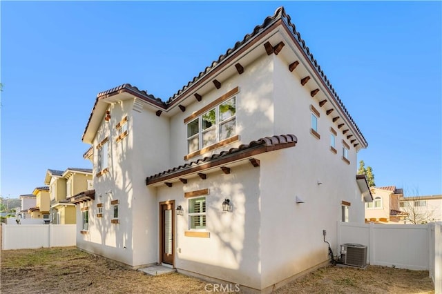 1359 Point Loma Pl, Walnut, CA 91789 - back of property featuring a tile roof, a fenced backyard, and stucco siding