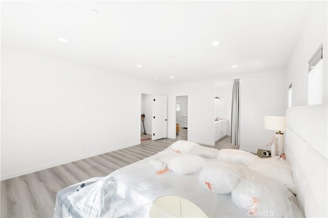 1359 Point Loma Pl, Walnut, CA 91789 - bedroom featuring light wood-style floors, recessed lighting, and ensuite bath
