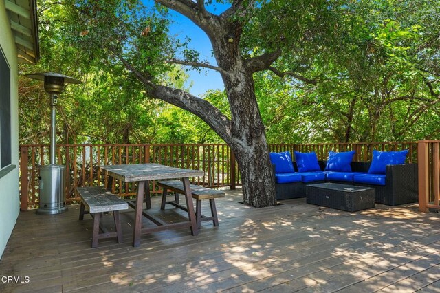 664 Monterey Rd, South Pasadena, CA 91030 - view of patio featuring outdoor lounge area, a deck, and outdoor dining space