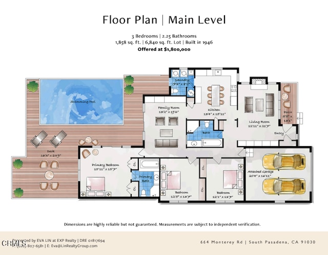 664 Monterey Rd, South Pasadena, CA 91030 - view of home floor plan