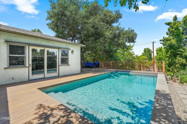 664 Monterey Rd, South Pasadena, CA 91030 - view of pool featuring a wooden deck