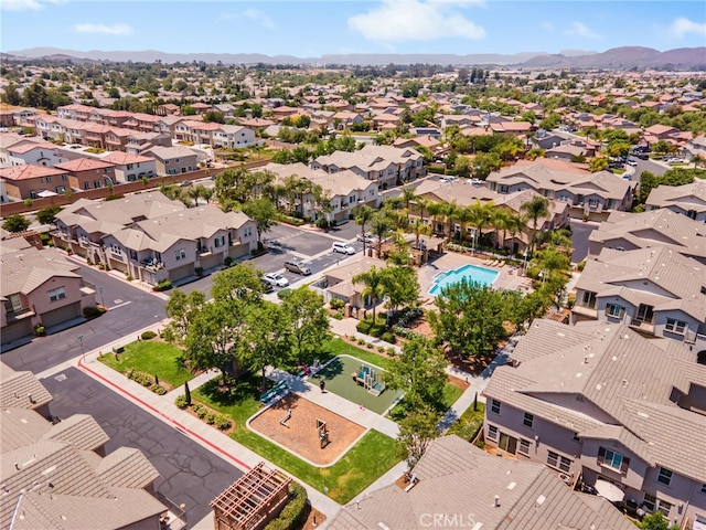 36287 Grazia Way, Winchester, CA 92596 - aerial view of residential area featuring a mountainous background and a pool