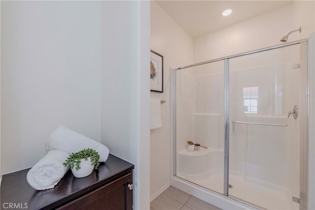8708 Celebration St, Chino, CA 91708 - full bathroom with a stall shower and tile patterned floors