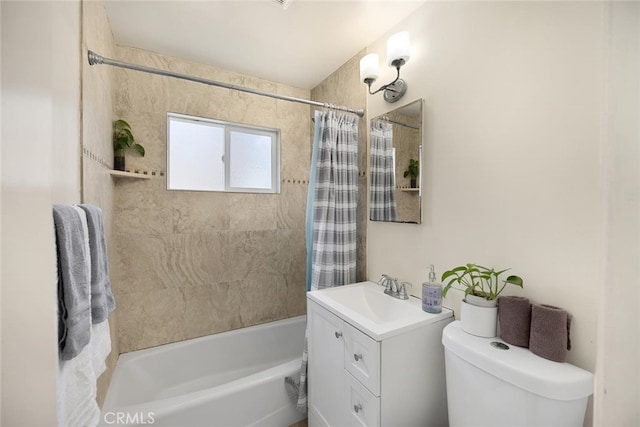 1344 S Douglas St, Santa Ana, CA 92704 - bathroom with vanity and shower / bath combo with shower curtain