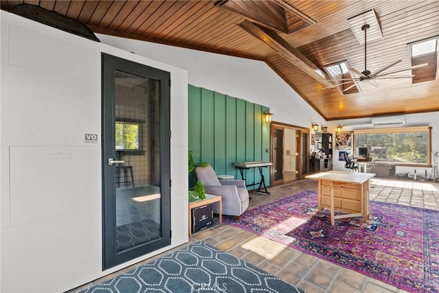 1719 Monte Vista St, Pasadena, CA 91106 - view of patio featuring a wall mounted AC and ceiling fan