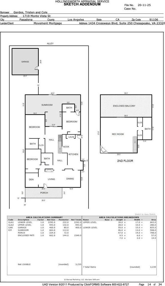 1719 Monte Vista St, Pasadena, CA 91106 - view of property floor plan