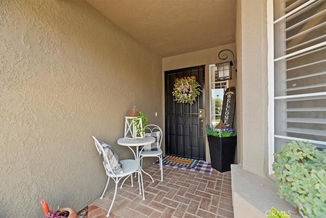 5129 W Pinehurst Dr, Banning, CA 92220 - doorway to property with stucco siding
