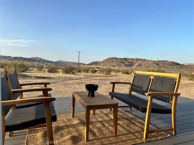 55354 El Lobo Rd, Landers, CA 92285 - view of patio featuring a mountain view