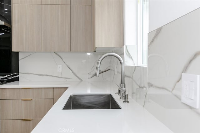 15009 Wyandotte St, Van Nuys, CA 91405 - kitchen view of light brown cabinets and modern cabinets