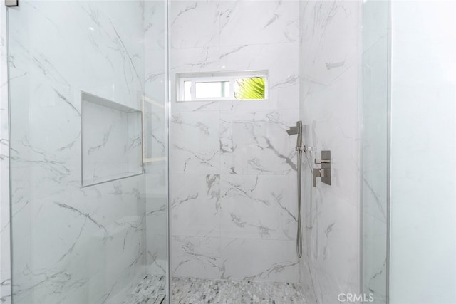 15009 Wyandotte St, Van Nuys, CA 91405 - bathroom featuring a marble finish shower