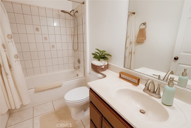 9733 Kentland Ave, Chatsworth, CA 91311 - bathroom with vanity, shower / bath combination with curtain, and tile patterned flooring