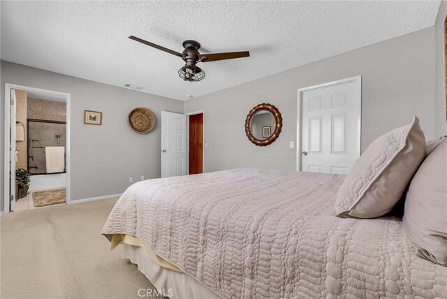 25270 Tradewinds Dr, Menifee, CA 92585 - bedroom with carpet flooring, a textured ceiling, and a ceiling fan