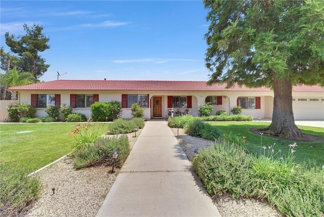 25270 Tradewinds Dr, Menifee, CA 92585 - single story home featuring a tile roof, stucco siding, and a front lawn