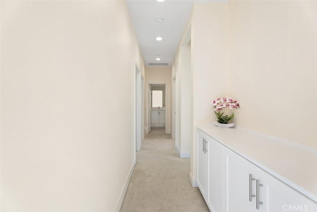12178 Greenleaf Ln, Garden Grove, CA 92840 - hallway featuring light colored carpet and recessed lighting