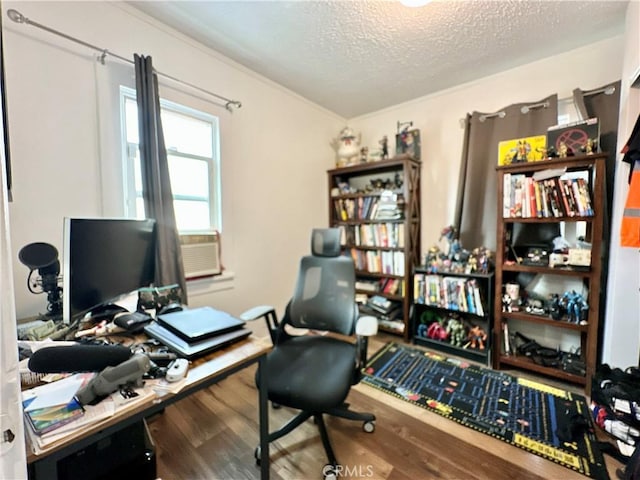 3238 Prospect Ave, La Crescenta, CA 91214 - office space with wood finished floors and a textured ceiling