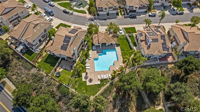 1519 San Rafael Pl, Corona, CA 92882 - aerial perspective of suburban area with a pool area