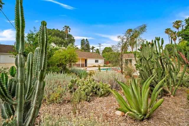 17450 Devonshire St, Northridge, CA 91325 - view of yard with an outdoor pool