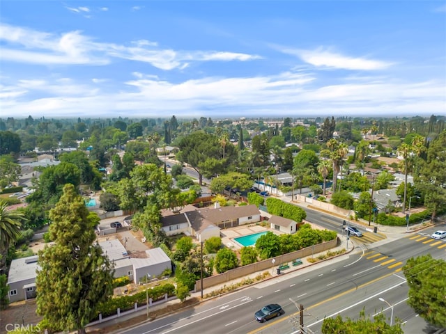 17450 Devonshire St, Northridge, CA 91325 - aerial perspective of suburban area with a pool area