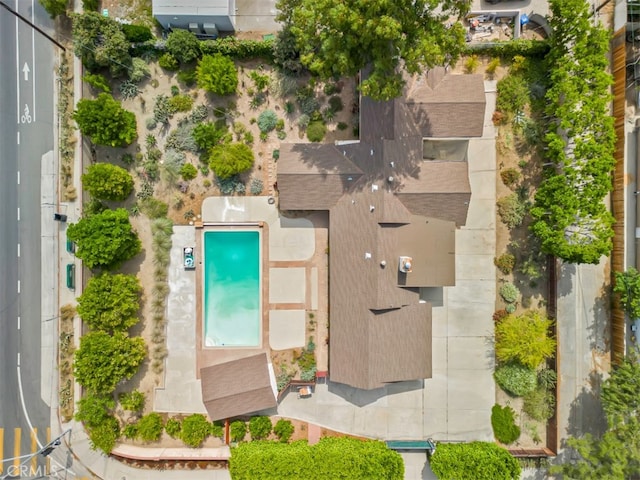 17450 Devonshire St, Northridge, CA 91325 - view from above of property featuring a pool area
