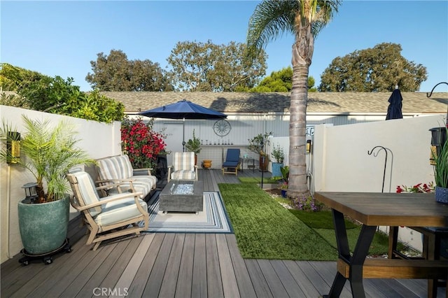 16520 Harbour Ln Unit 6, Huntington Beach, CA 92649 - deck featuring outdoor lounge area