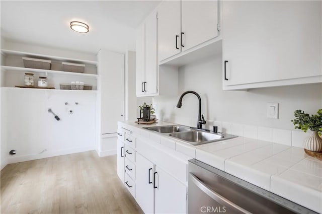 22701 Via Castilla, Lake Forest, CA 92630 - kitchen featuring dishwasher, tile countertops, and white cabinets