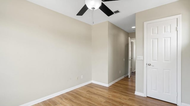 534 64th St, San Diego, CA 92114 - empty room with ceiling fan and light wood finished floors