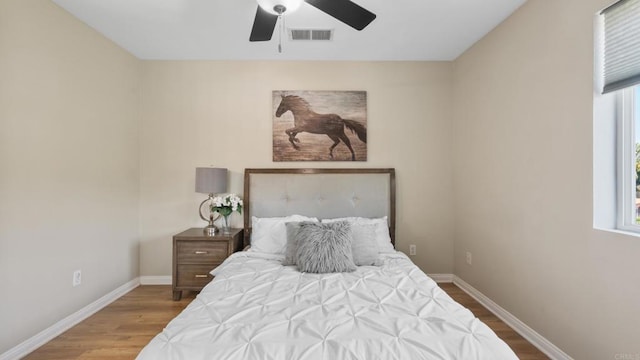 534 64th St, San Diego, CA 92114 - bedroom with wood finished floors and a ceiling fan
