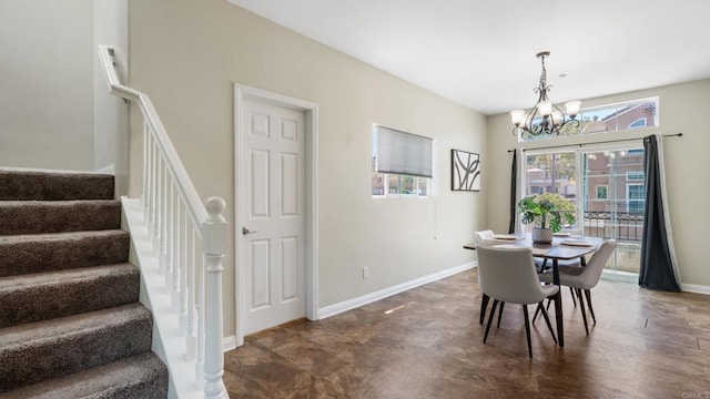 534 64th St, San Diego, CA 92114 - dining room featuring a chandelier and stairs
