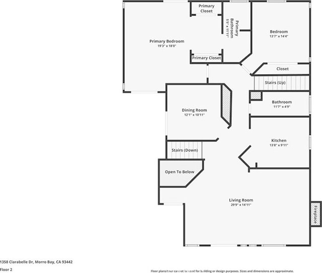 1358 Clarabelle Dr, Morro Bay, CA 93442 - view of property floor plan