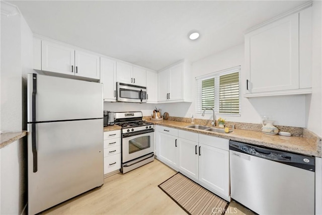 1055 Orizaba Ave Unit 3, Long Beach, CA 90804 - kitchen with stainless steel appliances, white cabinets, and light wood-style floors