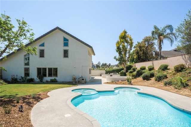 21679 Calle Alcazar, Yorba Linda, CA 92887 - view of swimming pool featuring a pool with connected hot tub and a patio