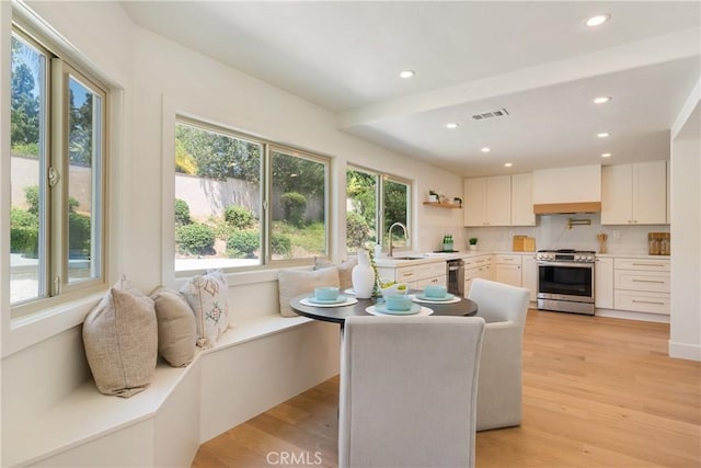21679 Calle Alcazar, Yorba Linda, CA 92887 - dining room with recessed lighting and light wood-style floors