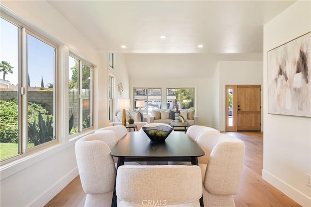 21679 Calle Alcazar, Yorba Linda, CA 92887 - dining area featuring plenty of natural light, light wood-type flooring, and recessed lighting