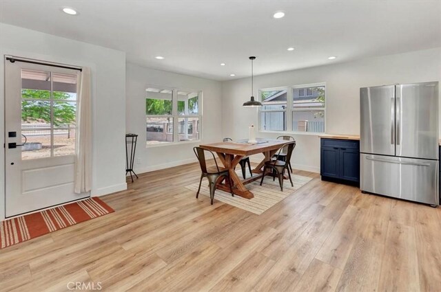 1500 Pacific Ave, Norco, CA 92860 - dining room with light wood-style floors and recessed lighting